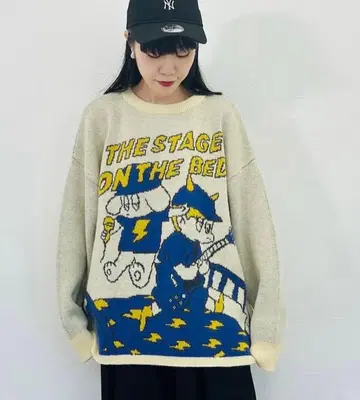 니코앤드 마코 로드리게스 콜라보 그래픽 니트