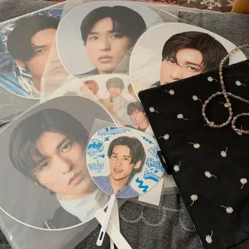 SnowMan 메구로 렌 부채 natural couture 부채 케이스