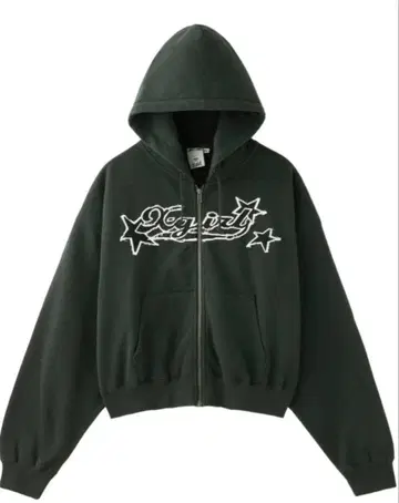 X girl-STAR LOGO ZIP UP HOODIE