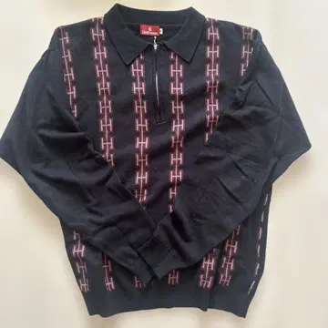 Hellrazor 블랙 니트 피케 셔츠 M