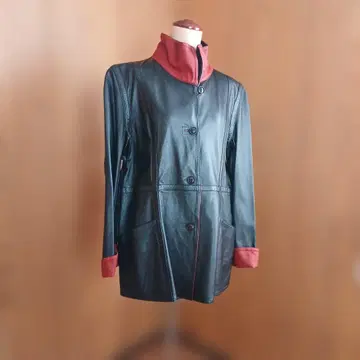 화이트 베어 가죽 자켓