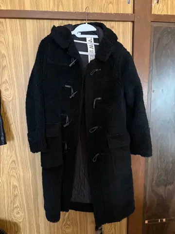 TNW 블랙 더플 코트 매킨토시