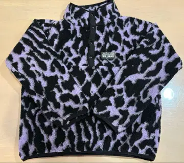 AshLey WILLIAMS 플리스 자켓 블랙 보라색 카모플라쥬