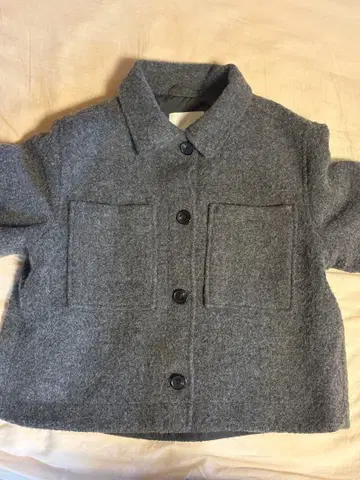 그레이 울 혼방 캐주얼 자켓