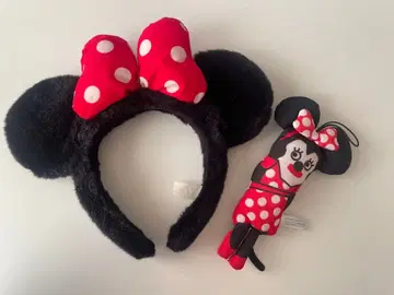 도쿄 디즈니 리조트 미니 마우스 머리띠 봉제 인형 세트