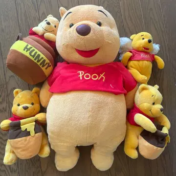 곰돌이 푸 봉제 인형 5체 묶음 판매