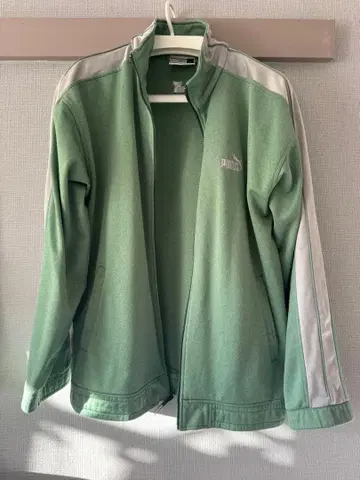 푸마 그린 집업 자켓 트랙 자켓