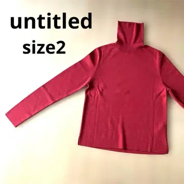 UNTITLED 빨간색 터틀 니트