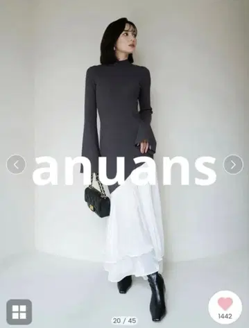 [ 컨디션 최상 ] anuans 도킹 니트 원피스 CGRY M 한정 컬러