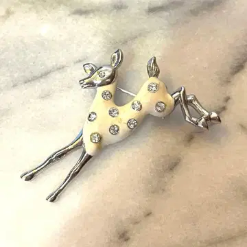 달려라! 밤비쨩 스톤 부착 빈티지 브로치