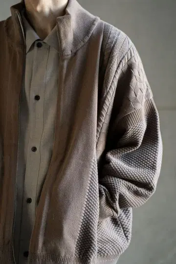 YASHIKI Natsumi 니트 블루종(MOCHA) size 2