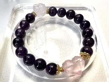 자수정 로즈쿼츠 하트 팔찌