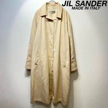 레어 JIL SANDER 고급 카멜 디자인 체스터 롱 코트