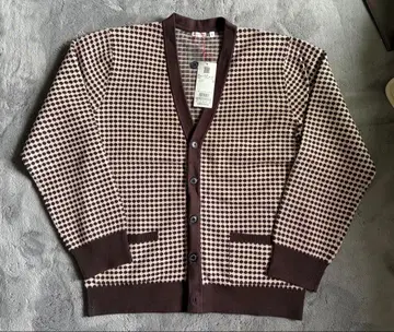 택 포함 DRESSTERIOR 드레스트리아 올 패턴 니트 가디건