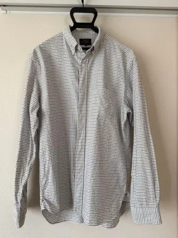 빔즈 플러스 라인 체크 버튼 다운 셔츠 XL 화이트