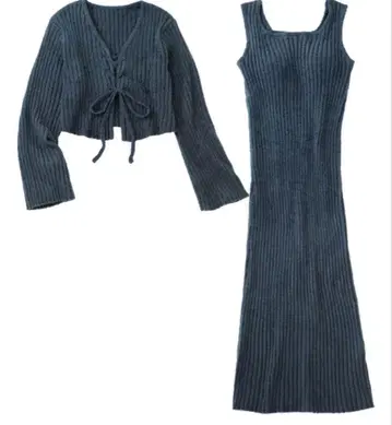 PEACHJOHN 휘핑 리 레이스업 패디드 원피스 세트 네이비