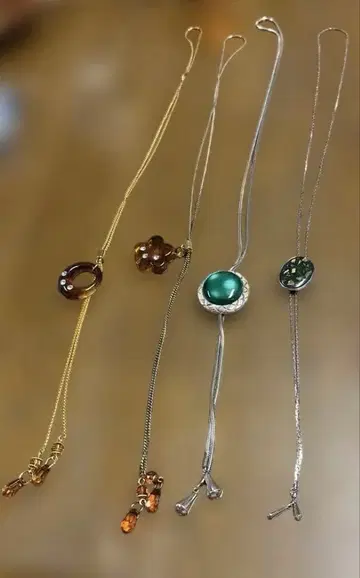 개인적으로 좋아하는 캐주얼 루프 타이 브라운 펜던트 4개 세트