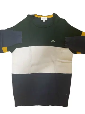 LACOSTE 다색 보더 스웨터