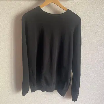 AURALEE 블랙 크루넥 트레이닝복