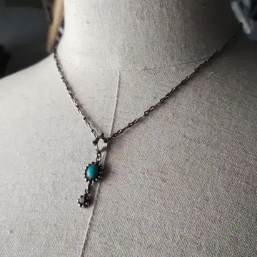 덴마크 CARRE JEWELLERY 터콰이즈와 펄 목걸이