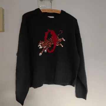 아틀리에 드 사봉 didizizi 호랑이 자수 그린 니트 스웨터