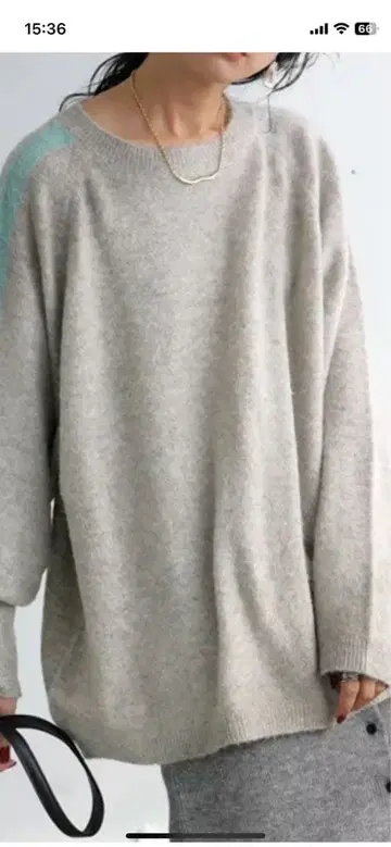 patterntorso 베이지 기모 니트