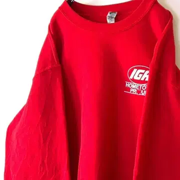 길단 IGA 홈타운 프라우드 맨투맨 레드 빨간색 구제 의류