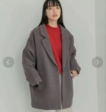 로리즈팜 체크 자켓 빅 루즈 오버 사이즈 프리 사이즈