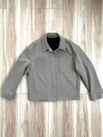 ZARA 베이지 버튼 포켓 셔츠 자켓