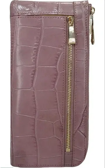 로즈 핑크 크로커다일 패턴 장지갑