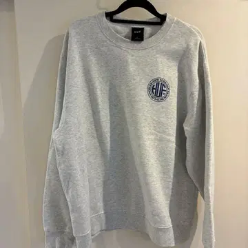 HUF 그레이 크루넥 맨투맨