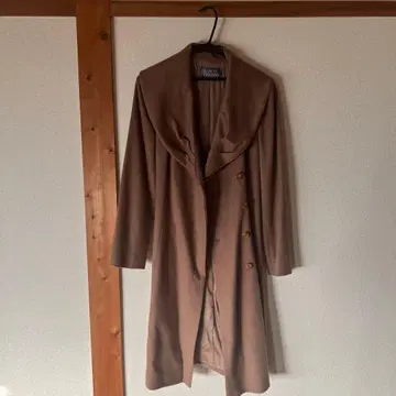 브라운 캐시미어 롱 코트