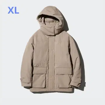 UNIQLO 하이브리드 다운 코트 베이지 XL 여성용