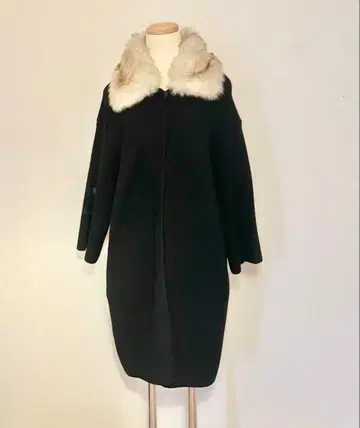 ZARA 오버 사이즈 코트 인조 모피 니트