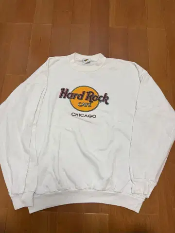 하드 록 카페 시카고 XL 화이트 맨투맨