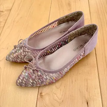 히미코 22cm 튤 발레 펌프스 플랫슈즈 스웨이드