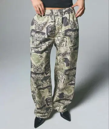 X-girl FACE LABEL EASY PANTS