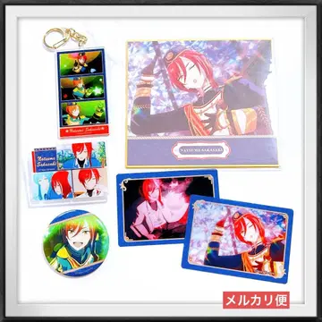 새상품 앙스타 추억 엘리먼트 나츠메 키링 캔뱃지 색지 카드