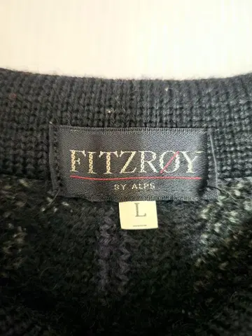 일본 빈티지 80s 카라 부착 헨리 니트 스웨터 울 100% L