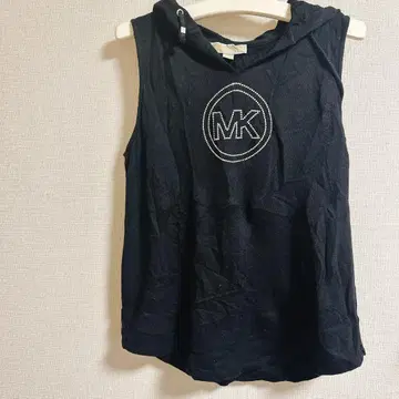 MICHAEL KORS 후드 부착 탱크탑 M 블랙