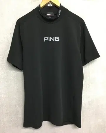PING 핑 스트레치 23ss 새상품급 자카드 모크넥 T셔츠
