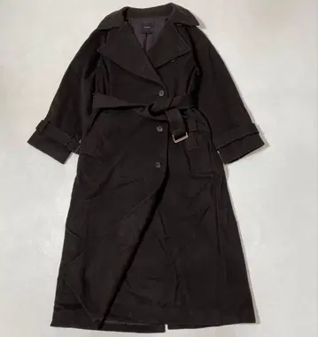 nuans 아뉴앙스 울 트렌치코트 다크 브라운