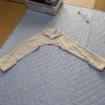 MAISONSPECAL 여성용 아이보리 지퍼 옷깃 니트 긴팔