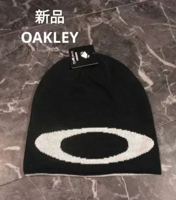 OAKLEY 리버서블 니트 모자 블랙 화이트