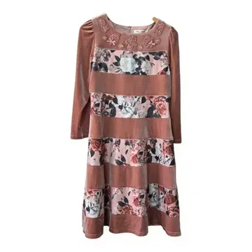 택 포함 새상품 슈퍼 뷰티 플라워 프린트 긴팔 무릎 기장 원피스 119