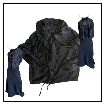 MOGA 블랙 후드 부착 자켓