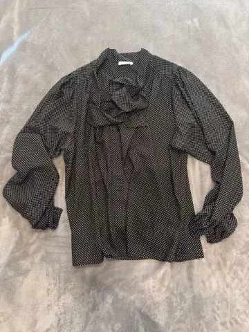 Ballsey 도트 실크 셔츠 / 블랙 x 화이트 도트 / 컨디션 최상