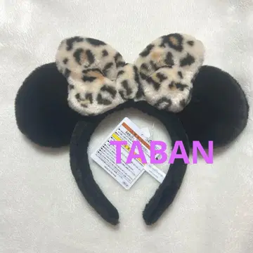 디즈니 리조트 레오파드 무늬 머리띠 레오파드 미니
