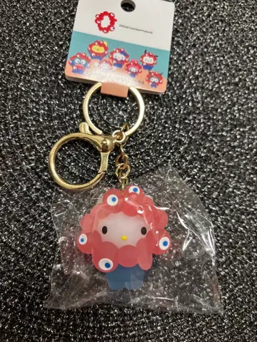 새상품 산리오 미야쿠미야쿠 콜라보 클리어 키링 헬로키티 오사카 만박