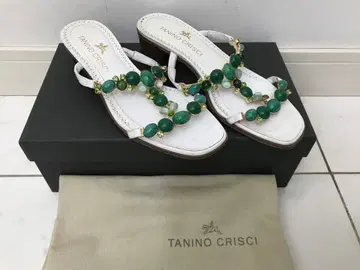 TANINO CRISCI 화이트 그린 샌들